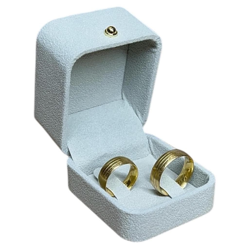 Caixinha Estojo de veludo suede para aliança PRIME 6x5x4