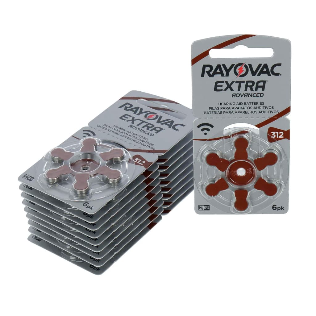 Rayovac Auditiva Tamanho 312 marrom 60 Unid. 1 cx = 10 Cartelas