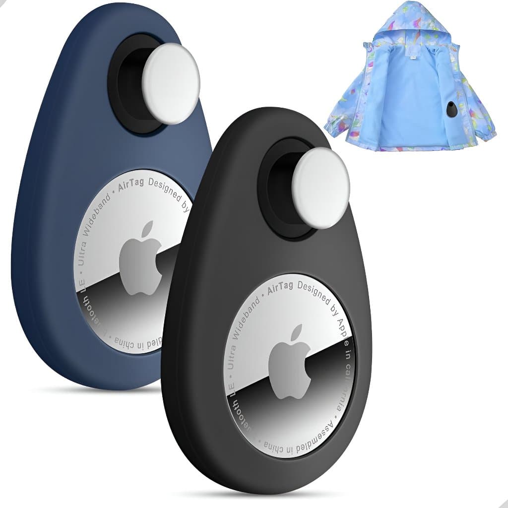 Suporte de Airtag Oculto para Crianças Capa de Silicone Antiremoção com Alfinetes