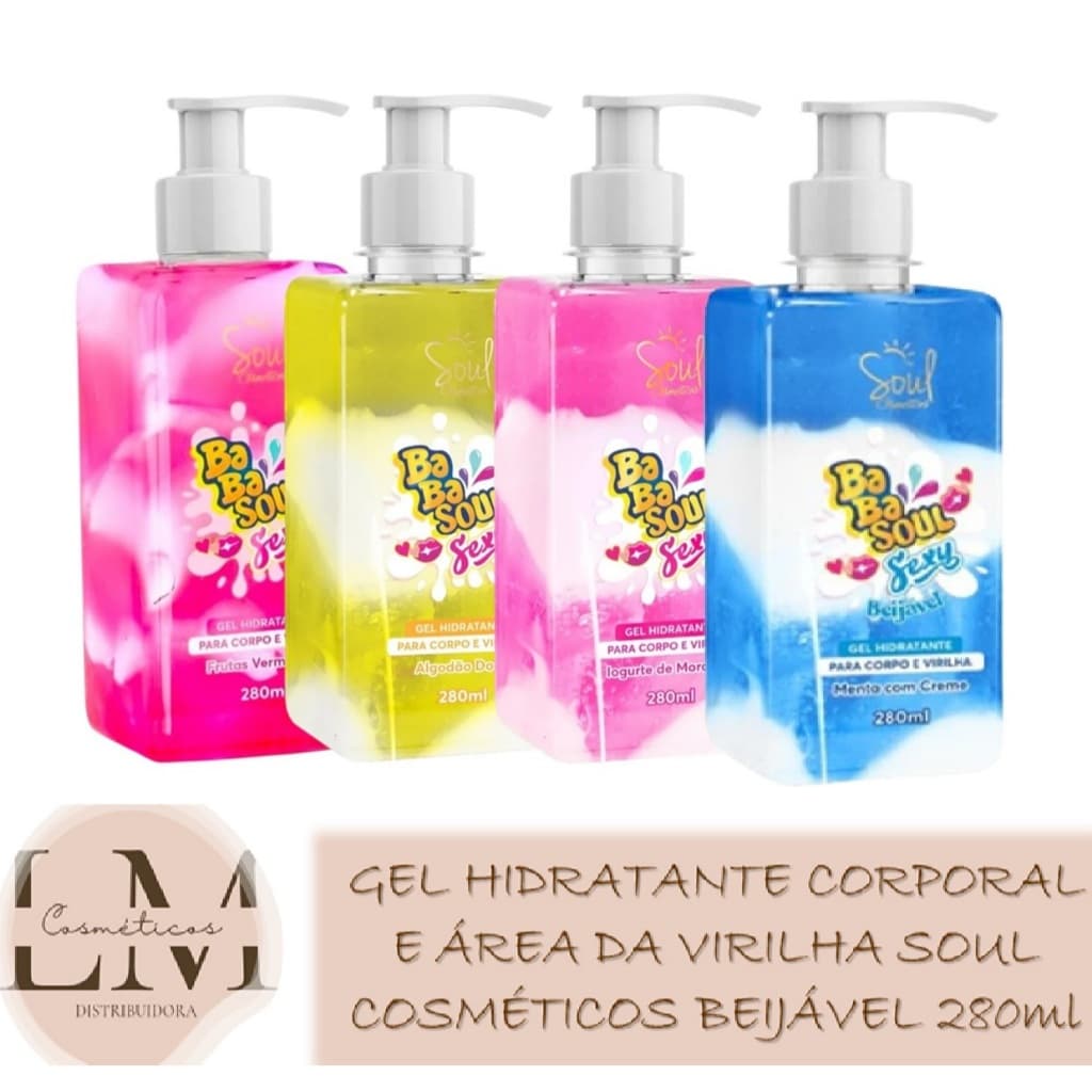 Gel hidratante Corporal e área da virilha 280ml Soul Cosméticos