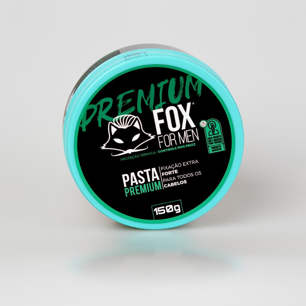 PASTA PREMIUM 150GR - FOX FOR MEN - PASTA MODELADORA BRILHO MOLHADO