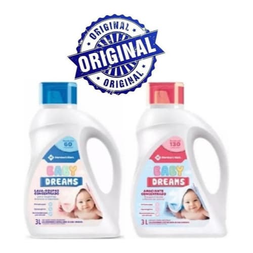 Lava Roupas Baby Dreams + Amaciante Concentrado Baby Dreams