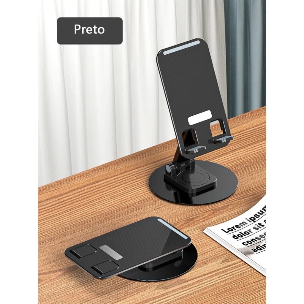 Suporte Para Celular E Tablet Ajustável Apoio Mesa