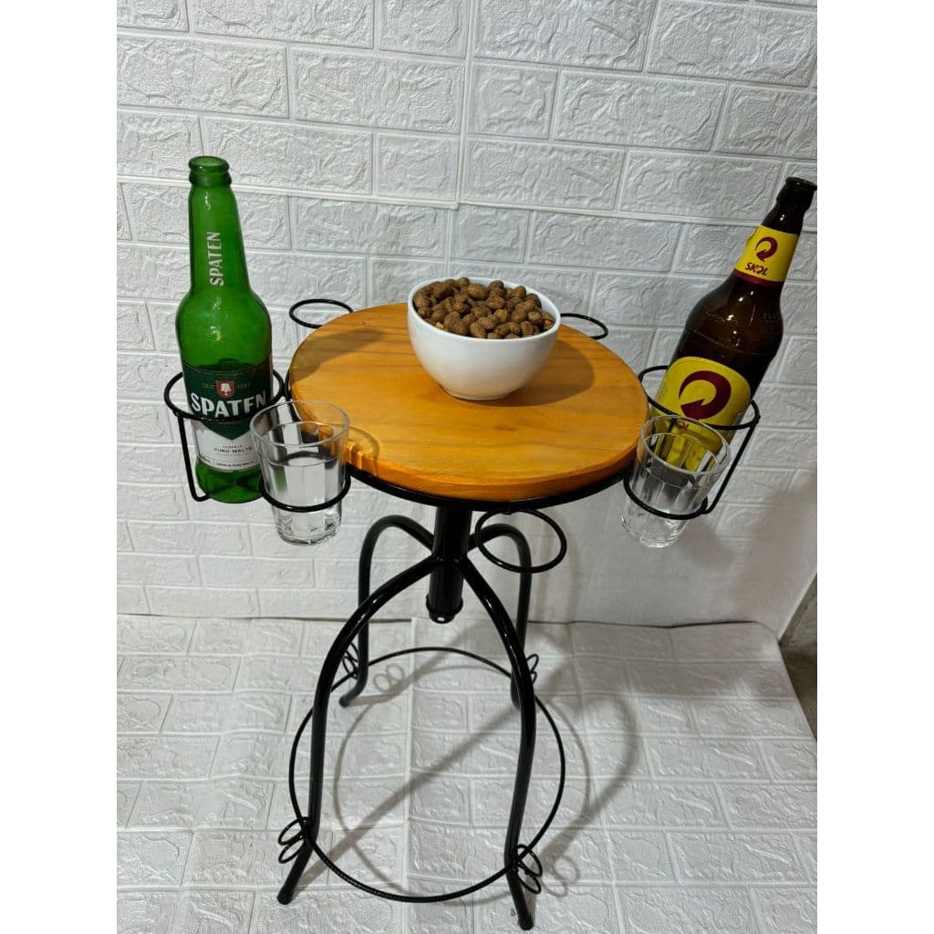 Petisqueira Giratória Para Servir Petiscos Churrasquinhos  Porta Garrafa Copo Festa Comemoração