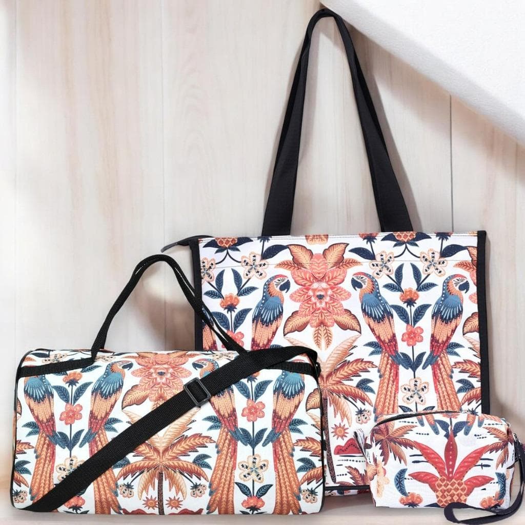 Kit Mala de Viagem Sacola Estampada Necessaire Organizadora