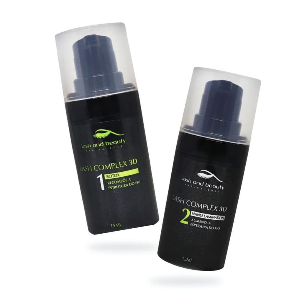 Tratamento Para Cílios Lash Complex 3D Kit Passo 1 e Paso 2