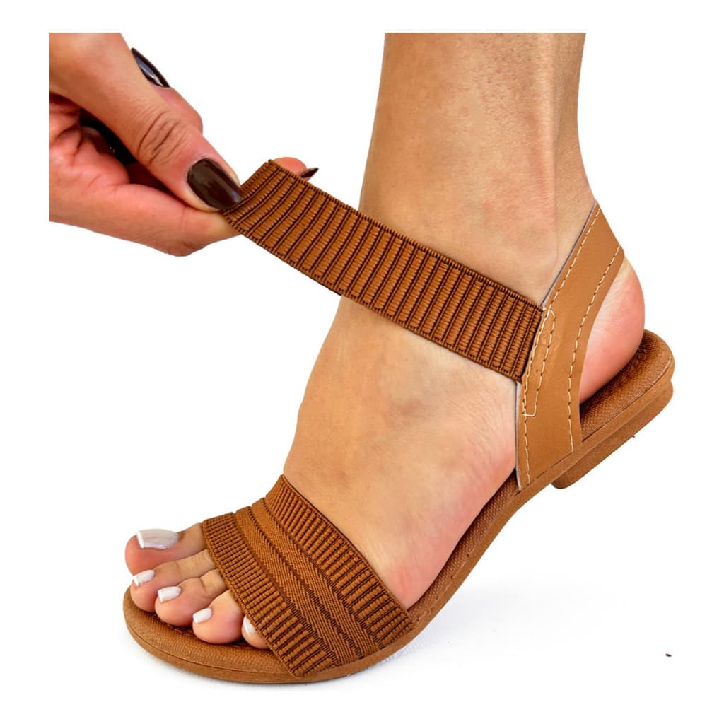 Sandália Feminina Papete Leve Confortável Rasteirinha Antiderrapante Ortopedica