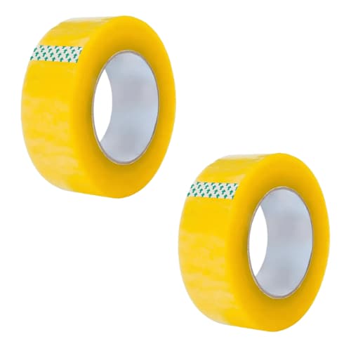 Kit 2 Fita Adesiva 500m Durex Transparente Larga Grande Embalar Caixa e Encomendas Papelaria