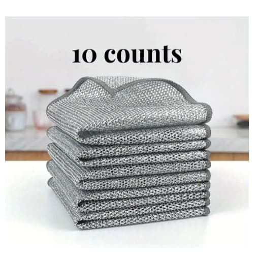 Kit 10 Panos De Limpeza Aço PREMIUM Arear Panela Fogão Toalha Louça Tira Gordura Reutilizável
