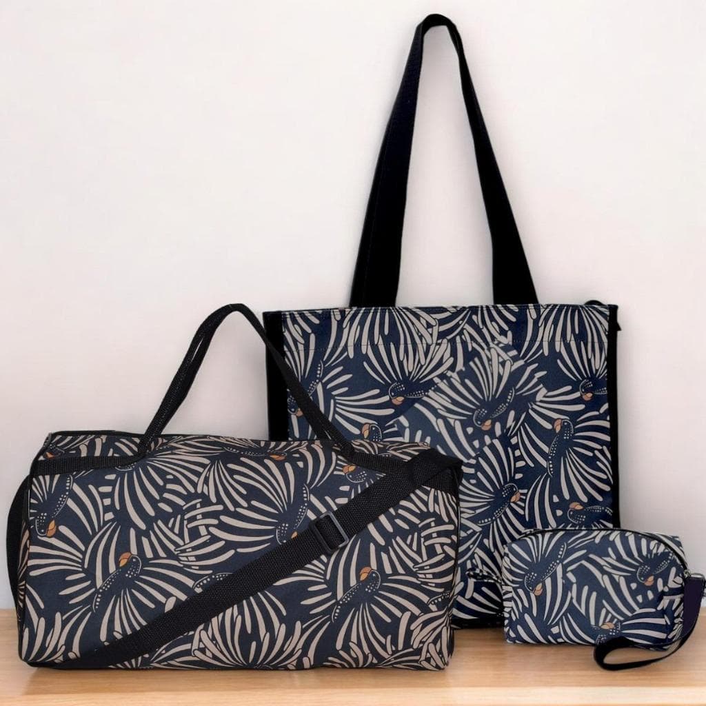 Kit Mala de Viagem Sacola Estampada Necessaire Organizadora 04