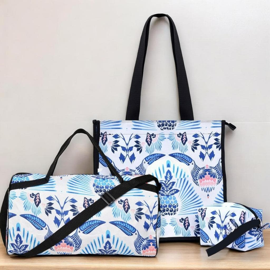 Kit Mala de Viagem Sacola Estampada Necessaire Organizadora 03