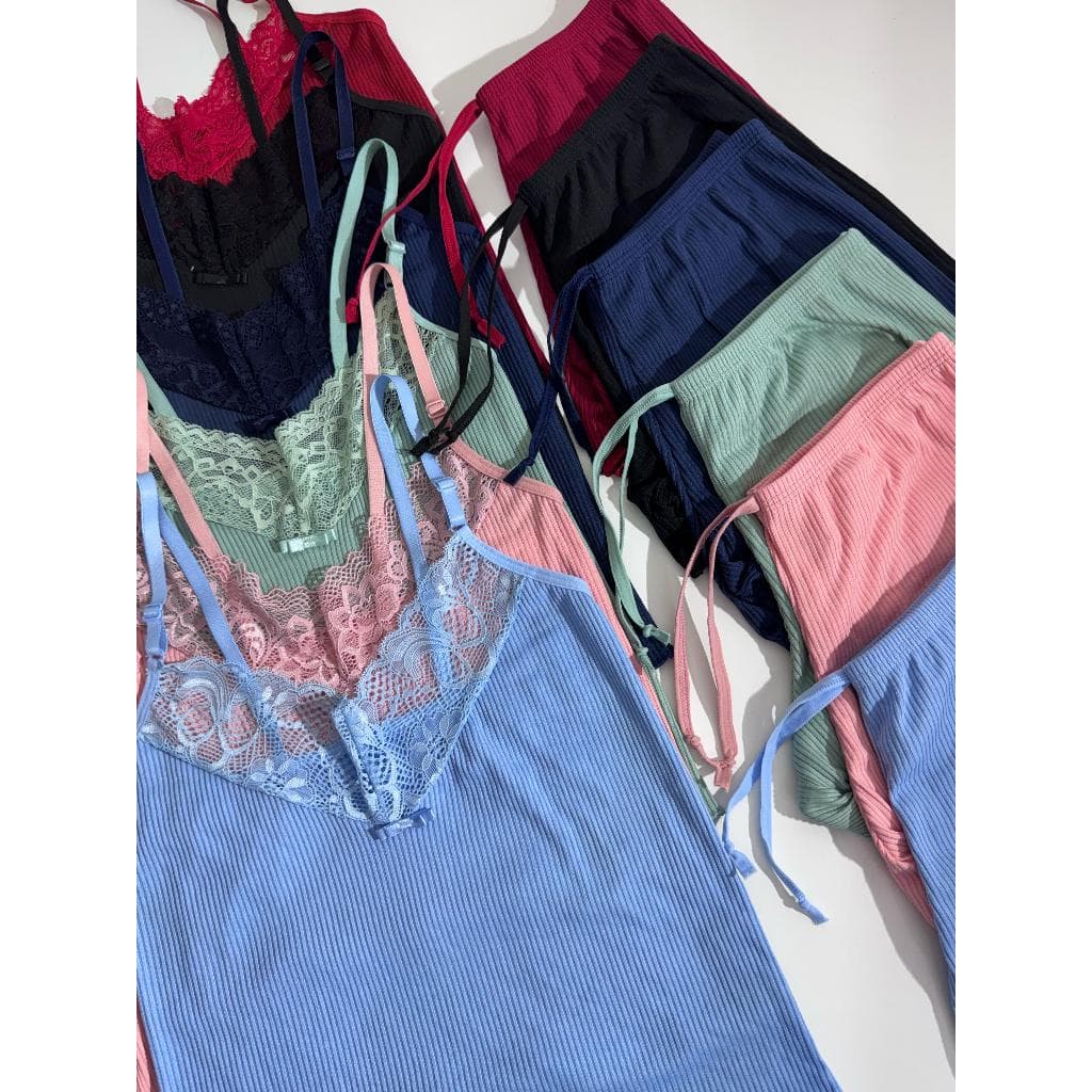 Kit 2 Baby Dolls Canelados Conforto em Dobro Noites Aconchegantes Pijama