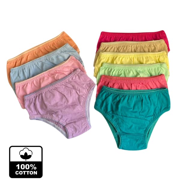 Kit Calcinha 100% Algodão Infantil Menina Calcinha Feminina Algodão Antialérgica