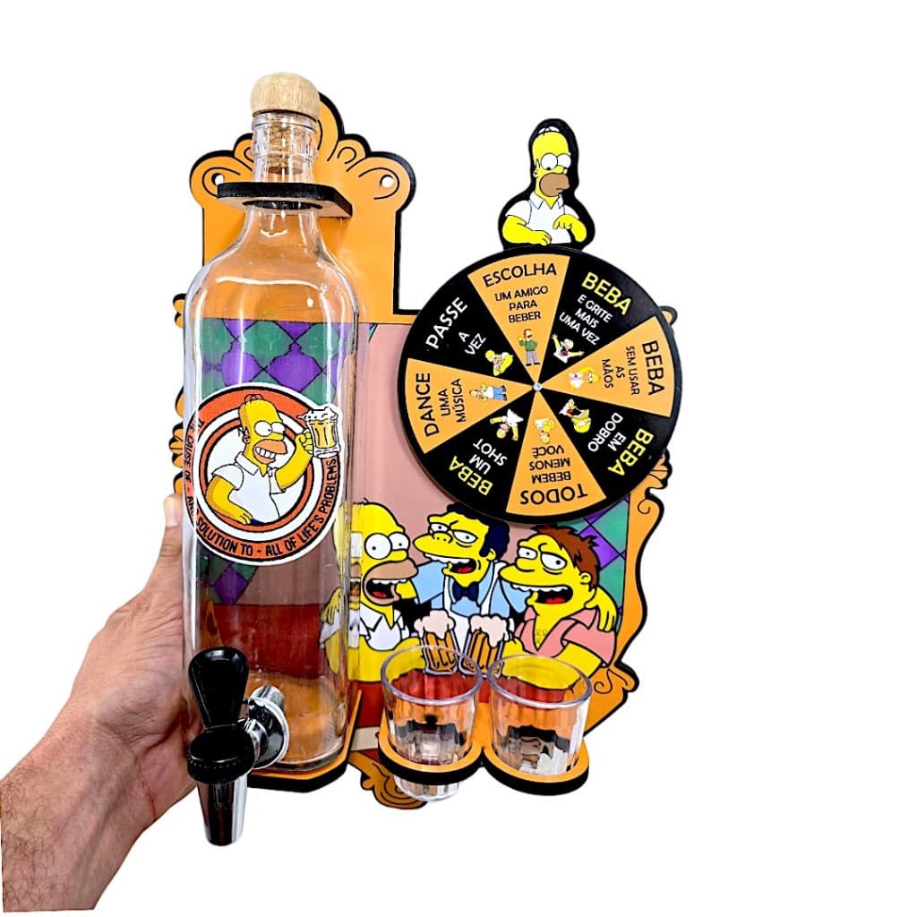 Pingometro De Parede Porta Cachaça Com Roleta Shot Divertida para bebidas