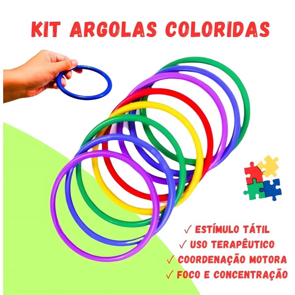 Kit Argolas Coloridas Arremesso ao Alvo