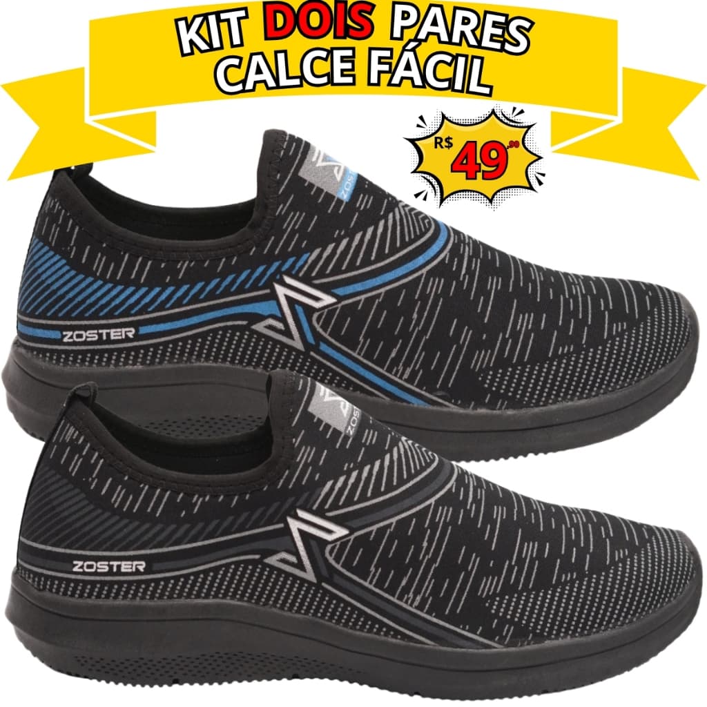 Kit 2 Tênis Meia Masculino Sem Cadarço – Moderno e Versátil, Diversas Cores | Envio Rápido