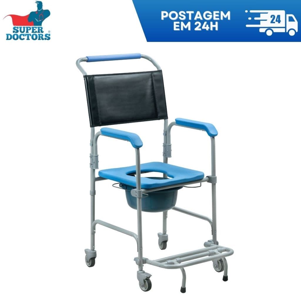 Cadeira Banho Higienização E Movimentação Aço D50 Dellamed