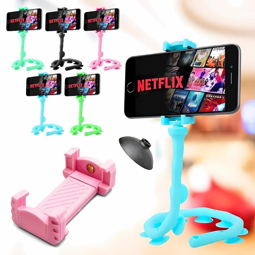 Suporte para Celular Minhoca Universal com Ventosas Portatil 360 Novo