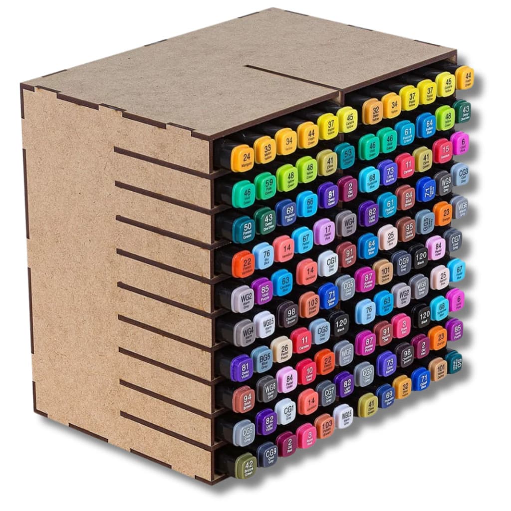 Suporte P/ Caneta Marcadora Touch 120 Canetas Box Empilháveis C/ Colmeia