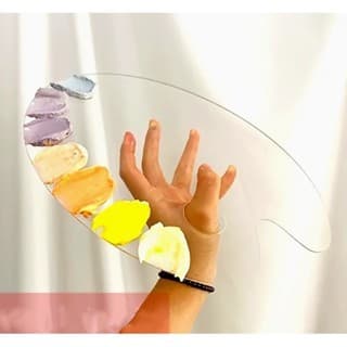 Paleta Oval de Acrílico para Pintura 30cm – Ideal para Tinta Acrílica, Aquarela e Óleo