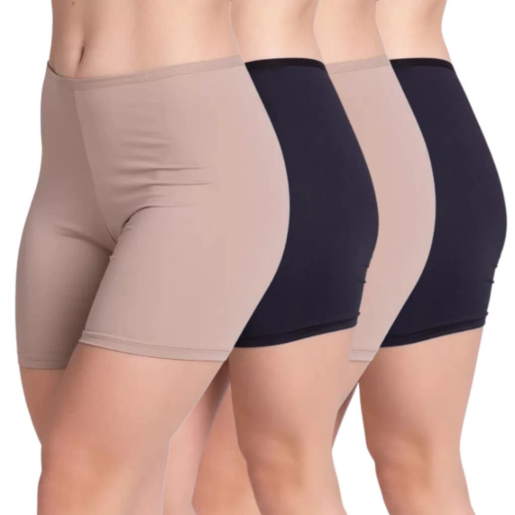 Kit 4 Short Feminino Anagua Segunda Pele Segura Barriga Não Marca Indicado Roupa Roupas Adulto