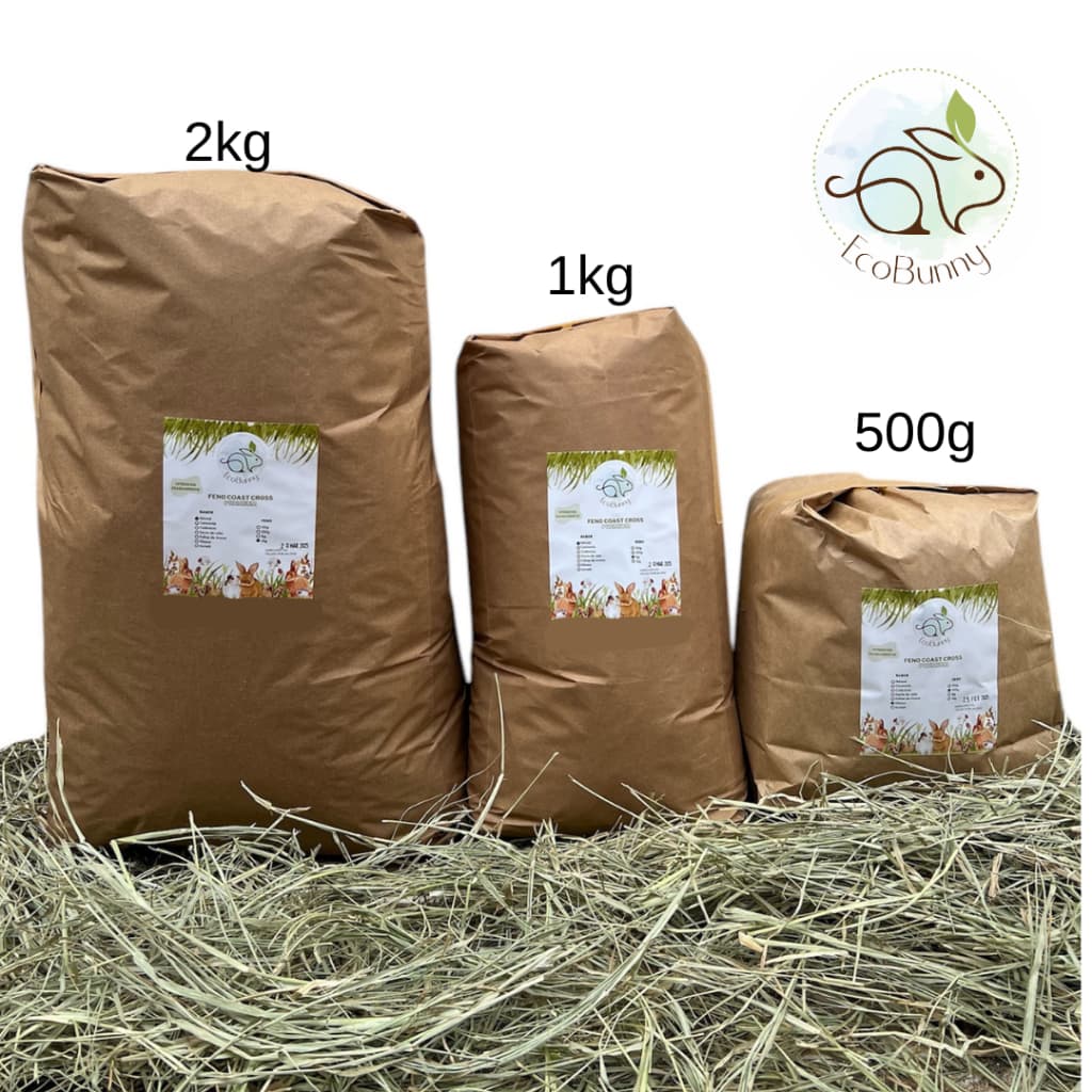 Feno Super Premium Verdinho para Coelhos, hamsters, Porquinho da India, twister