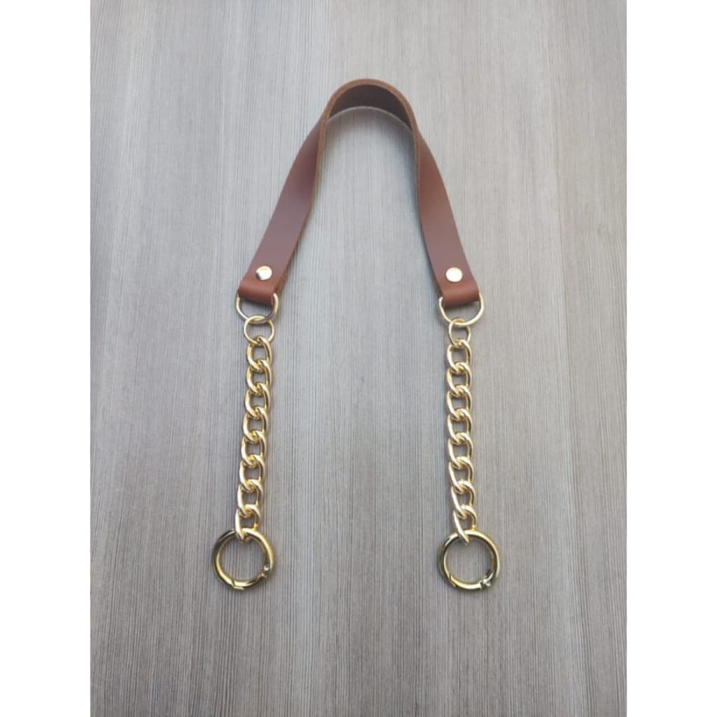 Alça de Couro com Corrente 55cm,para bolsas,bolsas de croche