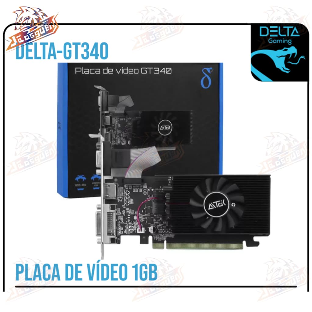 Placa De Vídeo Gt340 Gddr3 1gb Pci-e 2.0 16x 128bits Hdmi