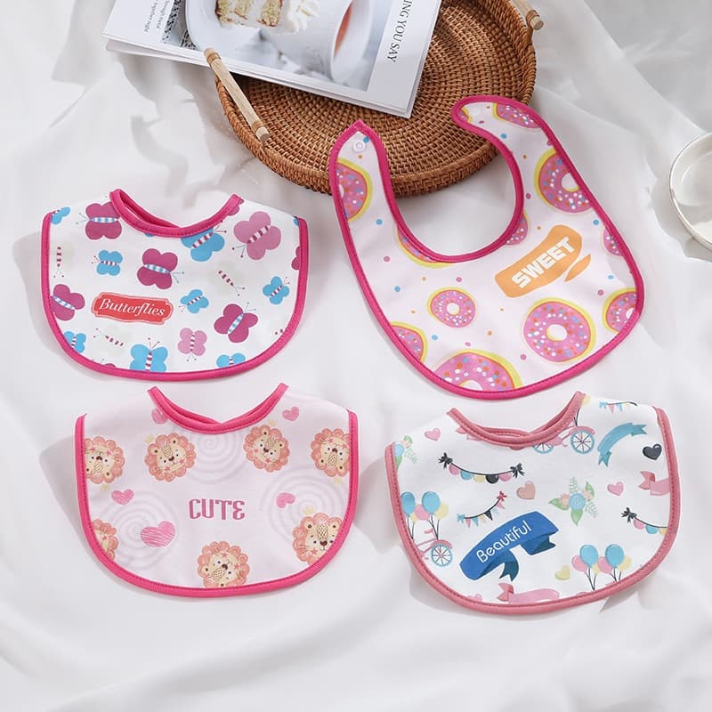 Babador Para Bebes Menina Impermeável Bandana Infantil Toalha Tecido Leve E Respirável Menino Baby Bibs