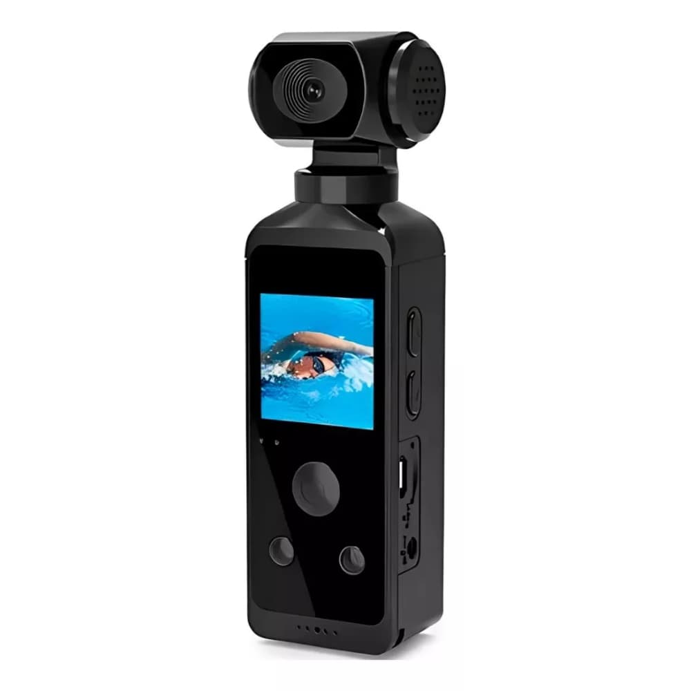 Câmera Sport Action De Bolso Tomate  Hd 1.3 Tela Lcd Pocket 360º Cor Preto