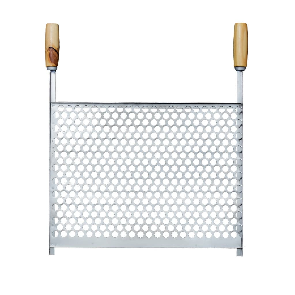 Grelha Para Churrasco Tela Moeda de Aço Com Cabo Para Churrasqueira