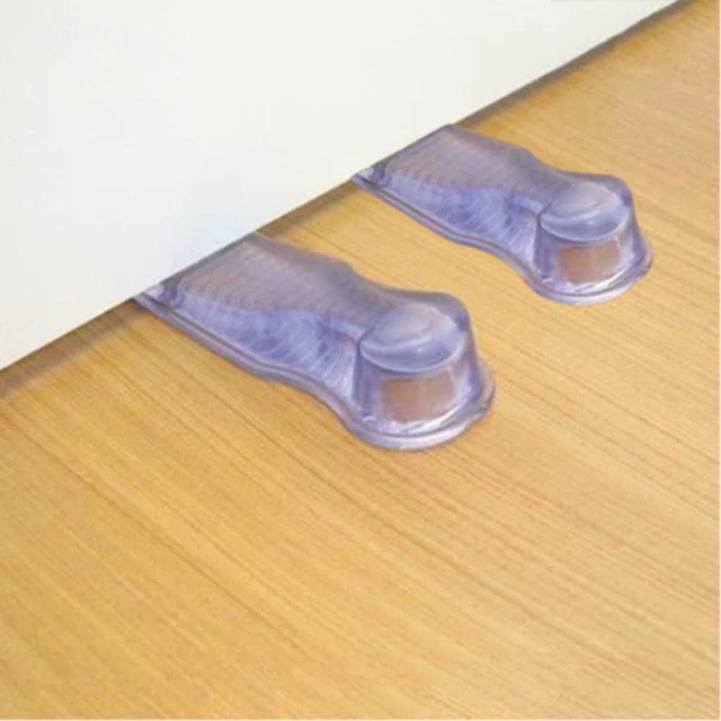 Kit 2 Protetores de Porta em Silicone Evita Batidas e Fechamento com o Vento