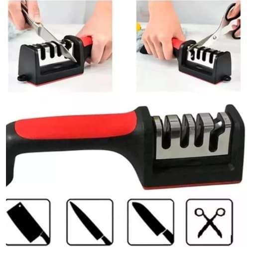 1 a 3 unidades de Amoladores de Facas e Tesouras Profissional com Base Emborrachada