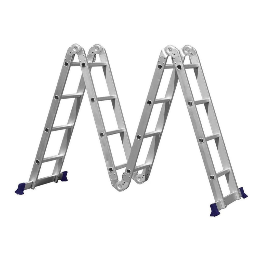 Escada Articulada 4x4 de Alumínio Multifuncional 16 Degraus e Altura de 4,32 Metros Mor