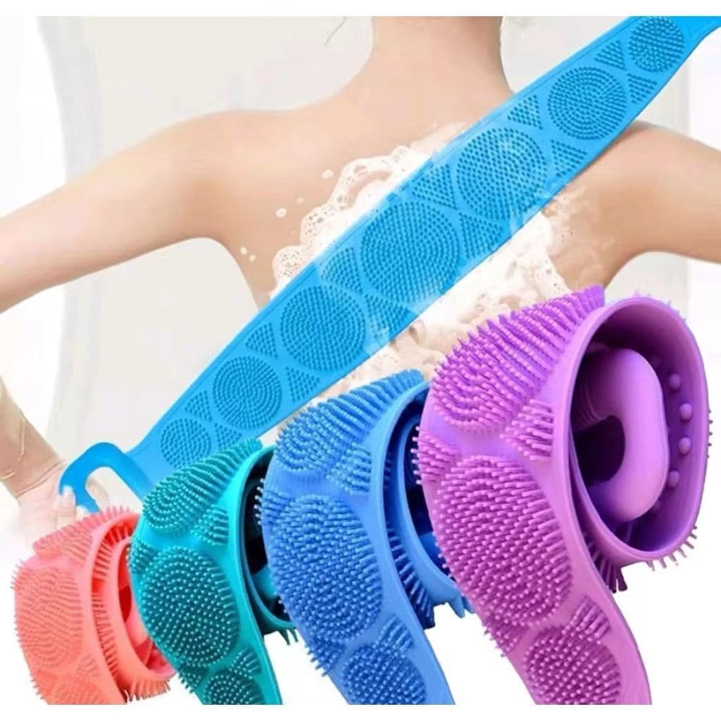 Esponja Silicone Massageadora Escova Banho Lava Corpo Todo Bucha Esfoliação