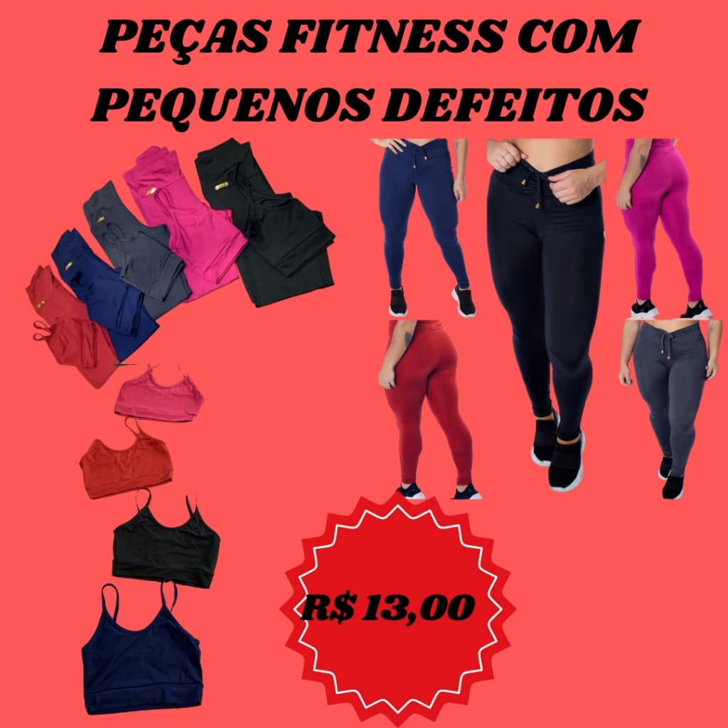 Pequenos Defeitos Peças Fitness Calças, Top, Shorts, Macaquinhos e Macacão, short Anágua