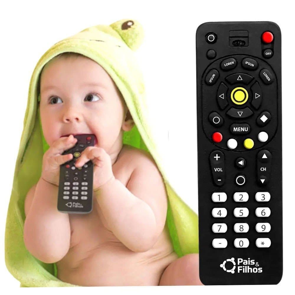 Mordedor Meu Controle Remoto Massageador Infantil Dentição Bebê Pais e Filhos