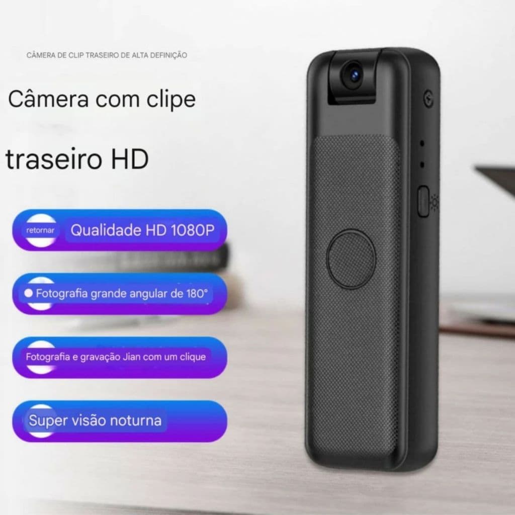 Mini Câmera Portátil Corporal De Visão Noturna Infravermelha Gravador Vídeo Digital Esportiva Câmeras de Ação