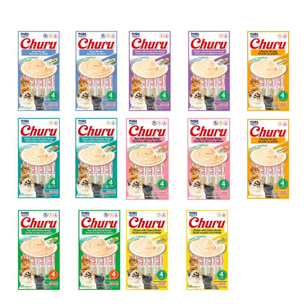 Kit 2 Pacotes Petisco 4 Un 14g Cada Sabores Variados Churu