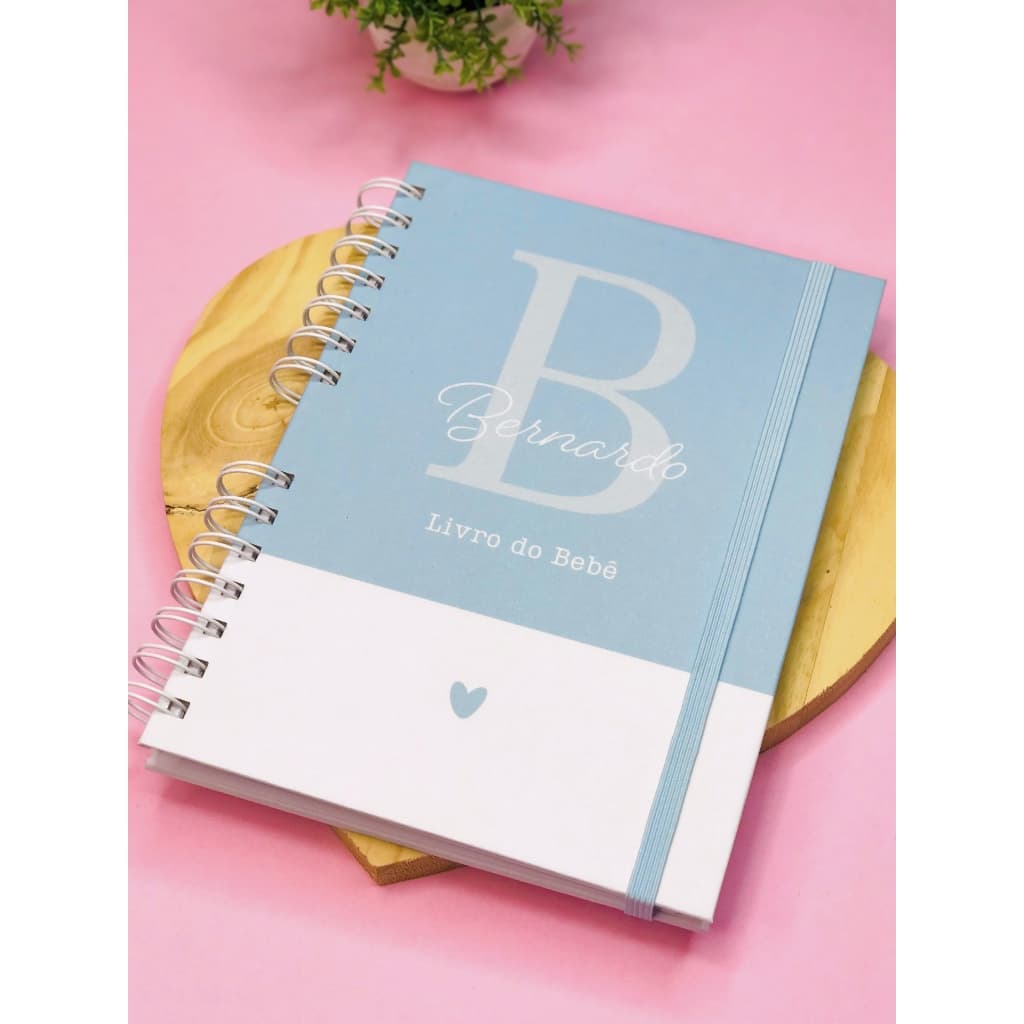 Livro do Bebê Personalizado Minimalista Com Nome - Menino