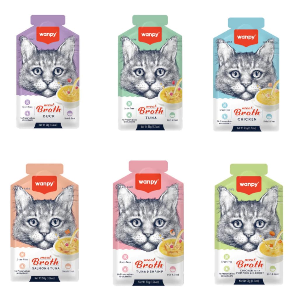Wanpy Sopa Alimento Úmido Petisco Para Gatos 50g