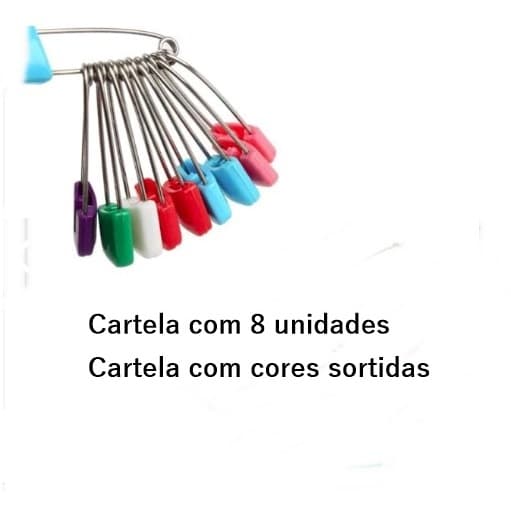 Alfinete Para Fralda Kit Com - 8 Alfinetes  Cha  Bebe e Lembrancinhas