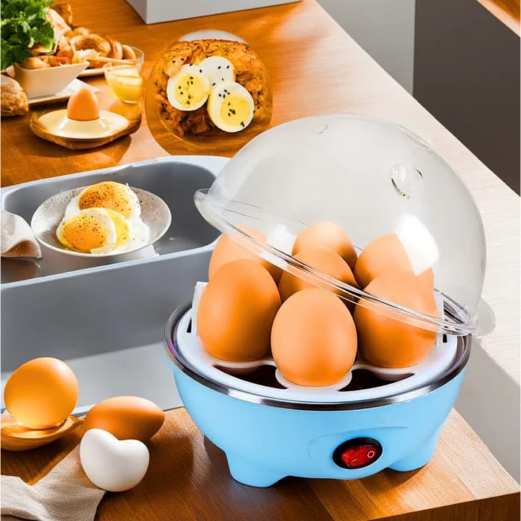 Cozedor de Ovos Elétrico a Vapor 110V Portátil Cores Inox até 7 Ovos - Praticidade e Envio Imediato