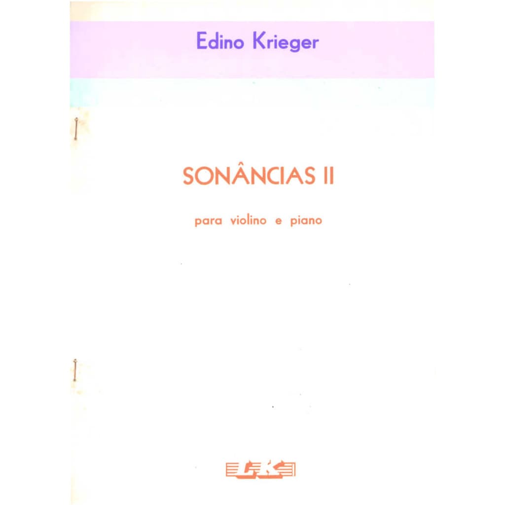 Partitura Sonâncias II para piano e violino.- Cód. 118 -
