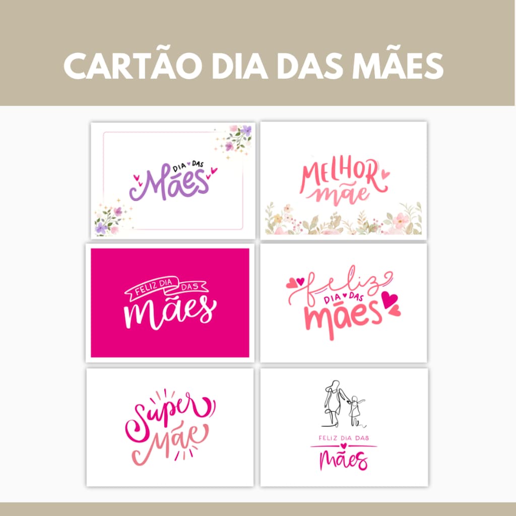 CARTÃO DIA DAS MÃES - 25 UNIDADES