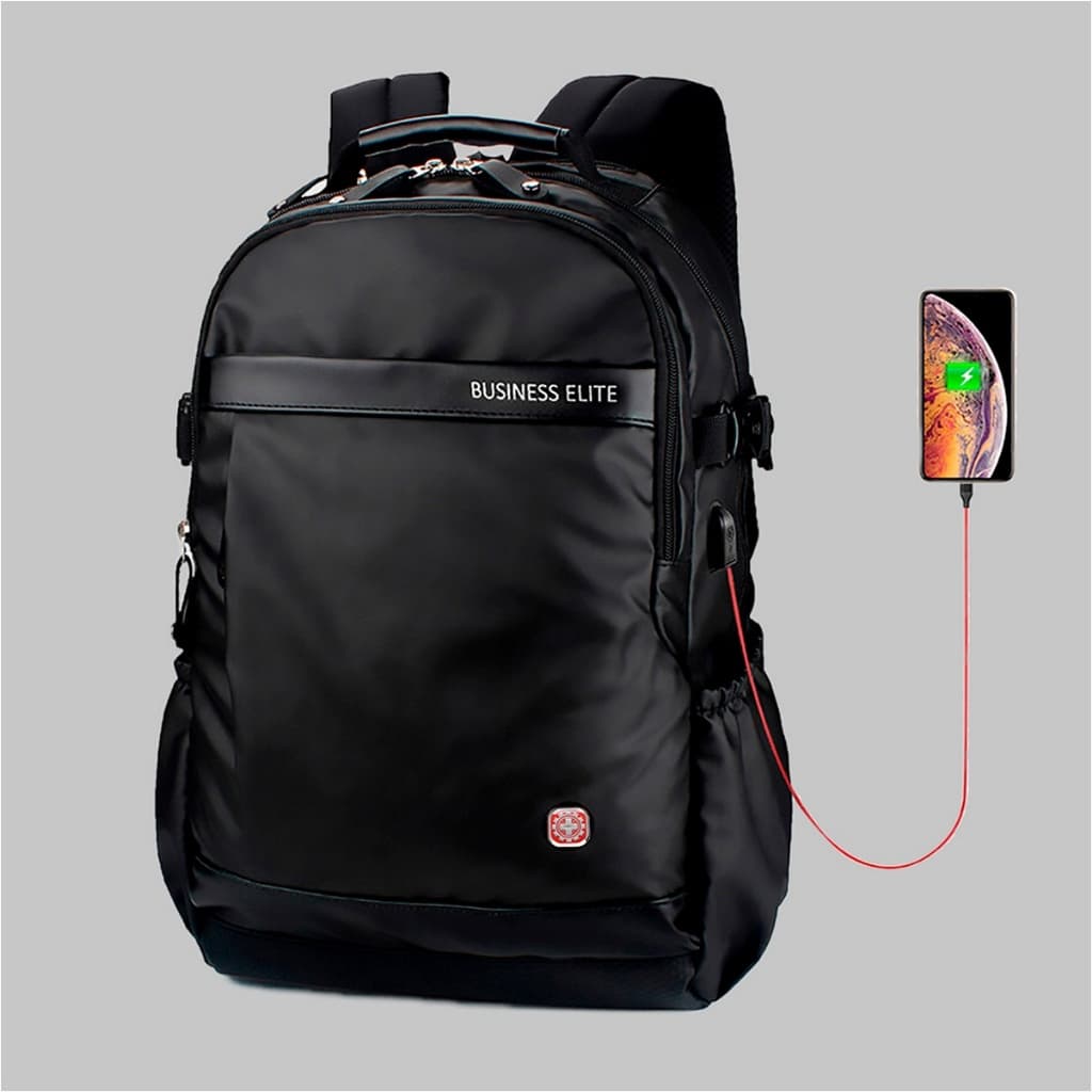 Mochila Executiva USB Resistente Espaçosa Bolsa Trabalho