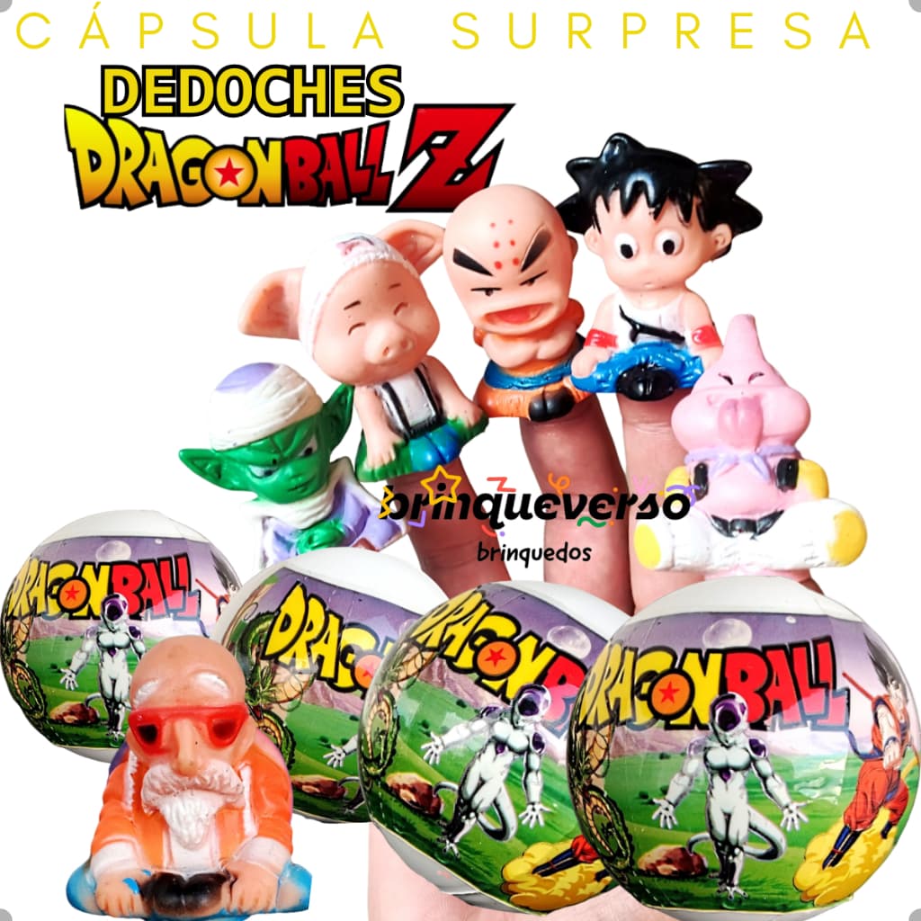 01/12 UN Kit Brinquedo Dedoche Dragon Ball Z. Ideal para Lembrancinha de festa, Brinde Aniversário