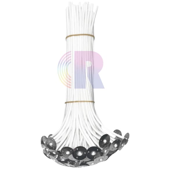 Pavio De Vela Algodão Parafinado 18cm x 3mm de diâmetro