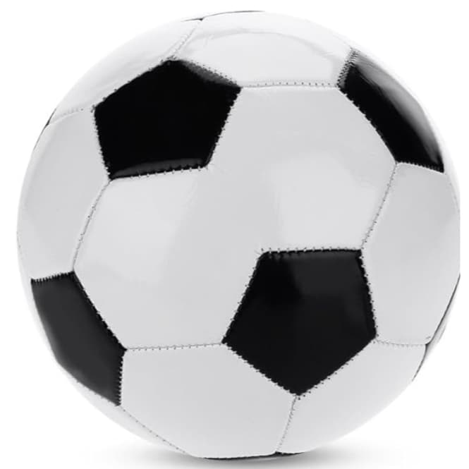 Bola de Futebol  Preto e Branco de Couro Nº 5