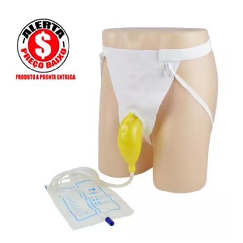 Bolsa Cueca Coletora Mictório Incontinência Urinaria Homem Idoso 1L